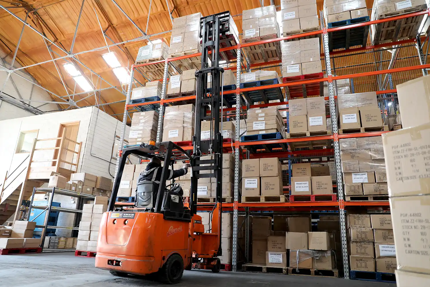 Noble Luxury packaging - Organised warehouse operations supported by skilled forklift drivers